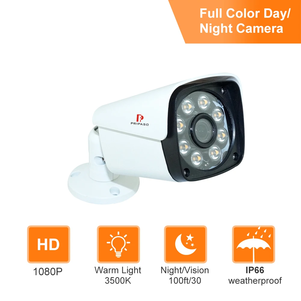 Outdoor Waterproof Full Color Camera Wide Angle Bullet Security Camera With Automatic Adjustable Spotlight Warm Light AHD Camera
Outdoor Waterproof Full Color Camera Wide Angle Bullet Security Camera With Automatic Adjustable Spotlight Warm Light AHD Camera