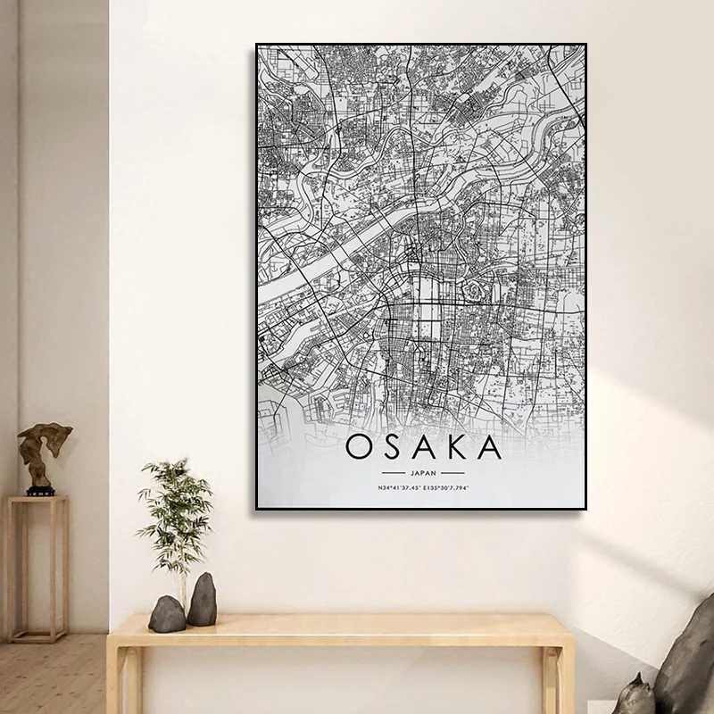 OSAKA city map Nordic Living Room Decoration Canvas Poster Modern Home Decor Art Print Painting
OSAKA city map Nordic Living Room Decoration Canvas Poster Modern Home Decor Art Print Painting