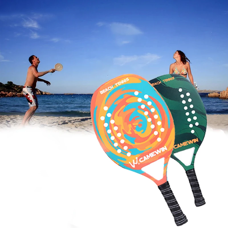 

Профессиональная пляжная Теннисная ракетка для взрослых, полностью карбоновая пляжная Теннисная ракетка, мягкие теннисные ракетки из ЭВА ...