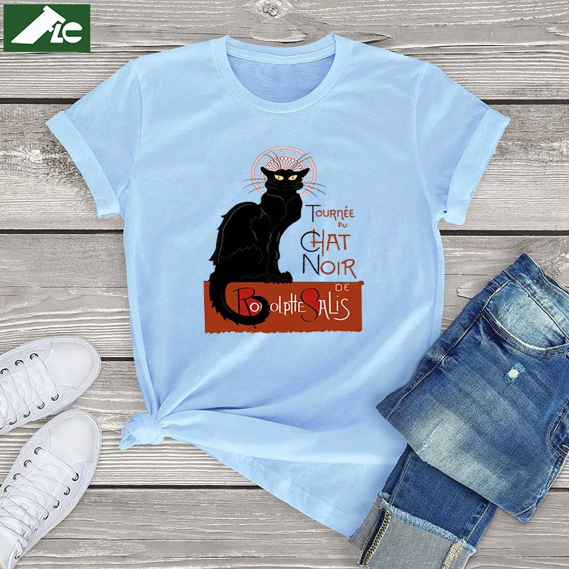 Le Chat Noir T Shirt women clothes The First Modern Cabaret graphic tees 100 cotton vintage womes Shirt unisex clothes mens tops
Le Chat Noir T Shirt women clothes The First Modern Cabaret graphic tees 100 cotton vintage womes Shirt unisex clothes mens tops