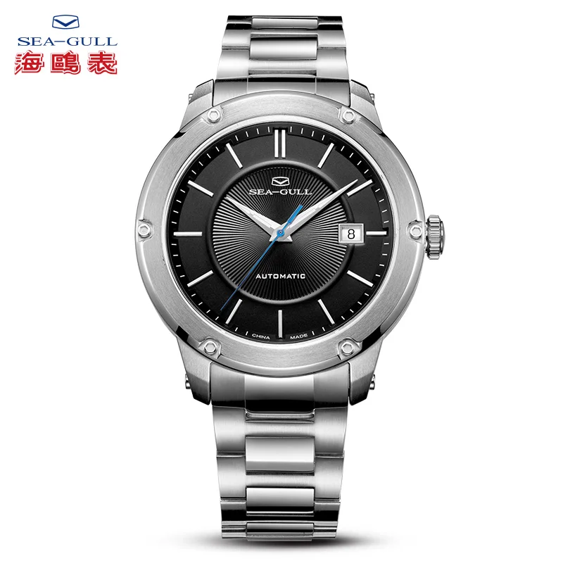 Seagull модные повседневные Авто Дата 5ATM выставка назад ST2130 Move Мужские t