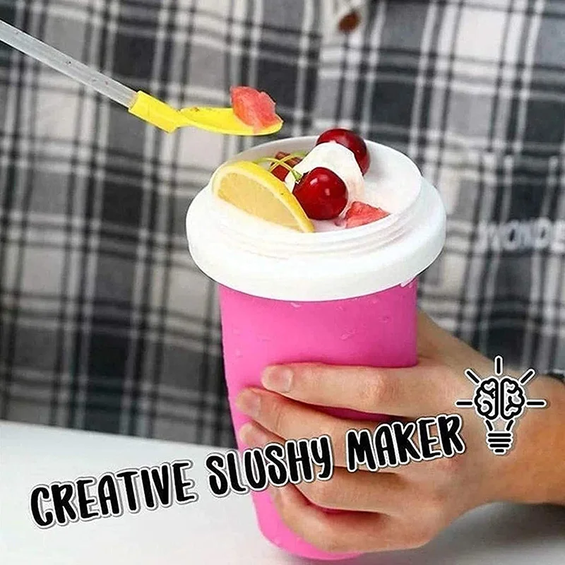 Slushie Maker Cup Quick Smoothies Cup Cooling Cup Dual Layer Squeezing Cup Slushy Maker Homemade can CSV 
Slushie Maker Cup Quick Smoothies Cup Cooling Cup Dual Layer Squeezing Cup Slushy Maker Homemade can CSV