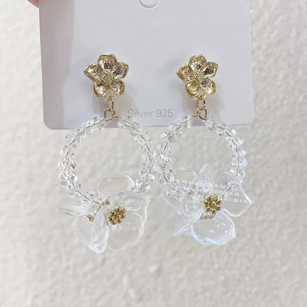 Ghidbk New Elegant Acrylic Flower Dangle Earrings For Women Girls Fashion Simple Circle Crystal Drop Earrings Party Jewelry Gift
Ghidbk New Elegant Acrylic Flower Dangle Earrings For Women Girls Fashion Simple Circle Crystal Drop Earrings Party Jewelry Gift