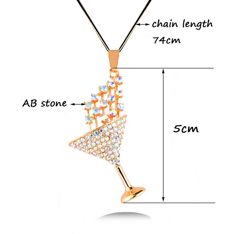 LEEKER Gold Color Rhinestone Wine Glass Shaped Pendant Long Necklace Snake Chain Women Statement Jewelry 281 LK2
LEEKER Gold Color Rhinestone Wine Glass Shaped Pendant Long Necklace Snake Chain Women Statement Jewelry 281 LK2