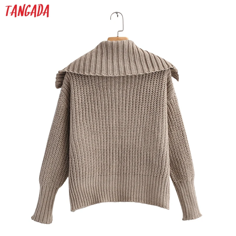 Tangada 2021 Autumn Winter Women Solid Thick Zipper Knitted Cardigan Sweater Jumper Female Tops 1F353
Tangada 2021 Autumn Winter Women Solid Thick Zipper Knitted Cardigan Sweater Jumper Female Tops 1F353