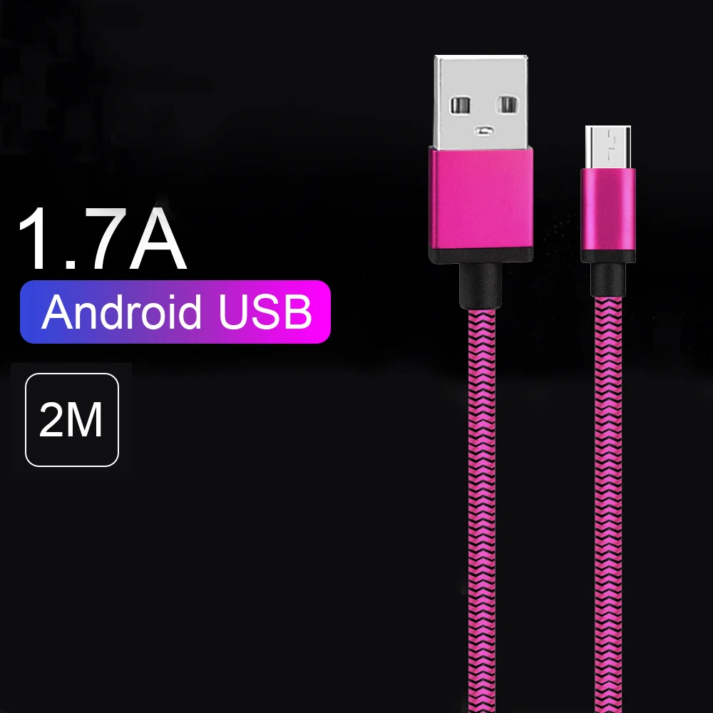 1 м 2 микро USB Android мобильный телефон usb кабель для зарядки samsung Белый Оранжевый