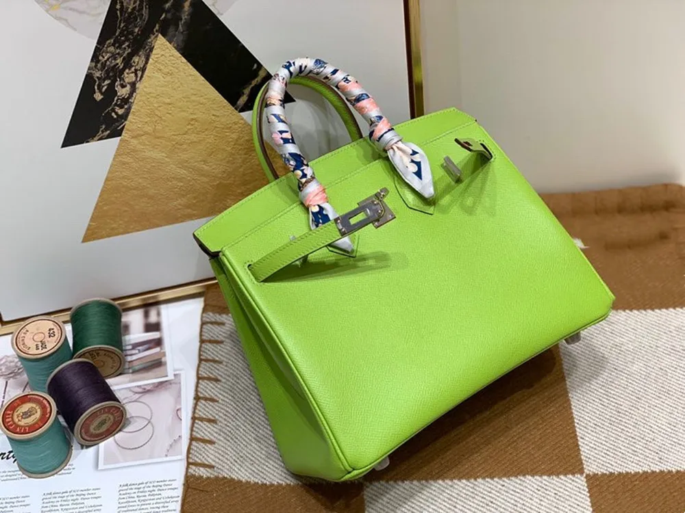 HANDMADE BRAND Handbag,25CM,Light Green Color,LUXURY PURSE,DESIGNERS BAG,EPSOM Leather, Wax line stitiching,Fast delivery
HANDMADE BRAND Handbag,25CM,Light Green Color,LUXURY PURSE,DESIGNERS BAG,EPSOM Leather, Wax line stitiching,Fast delivery