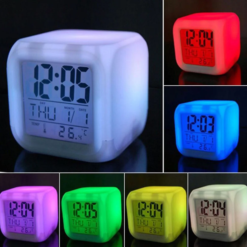 

Digital Alarm Clocks 12/24 Hours Large Numbers LED Display With Nightlight Alarm Snooze Calendar For Children'S Bedrooms