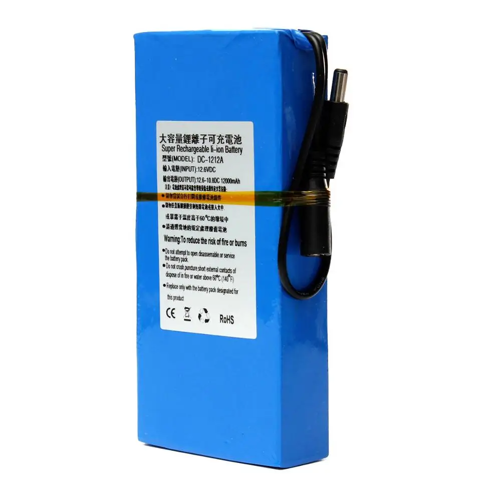 MLWLE 12V 12000mah литиевая батарея перезаряжаемая DC Батарея полимерная для монитора