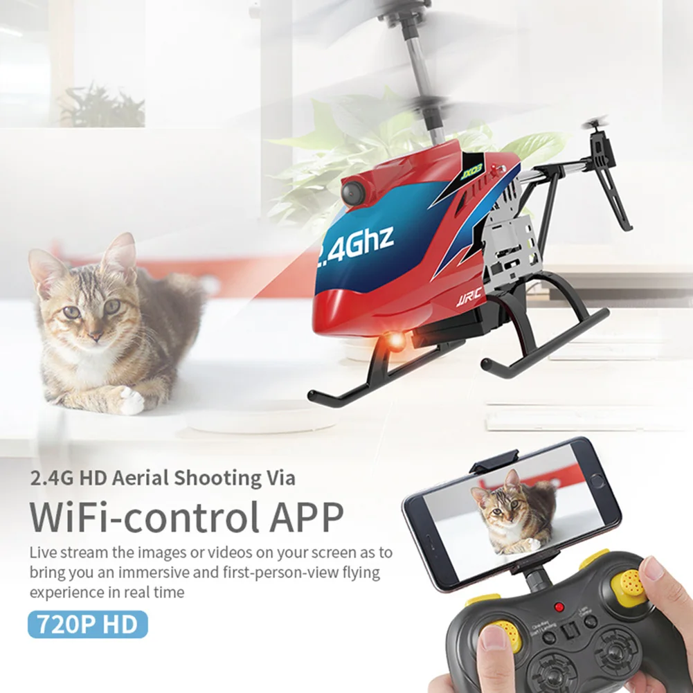 2.4G Remote Control Helicopter Simulation Model with WiFi 720P Camera Remote Control Toy
2.4G Remote Control Helicopter Simulation Model with WiFi 720P Camera Remote Control Toy