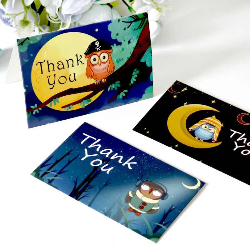 6sets Cute Owl Thank You Cards Assorted Cartoon Moon Gift Postcard with Envelope Stickers Party Invitation Folding Greeting Card
6sets Cute Owl Thank You Cards Assorted Cartoon Moon Gift Postcard with Envelope Stickers Party Invitation Folding Greeting Card