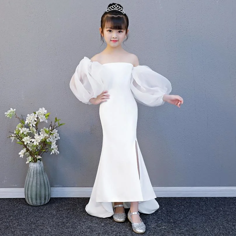 Children's White Dress Baby Girl Clothes Lantern Sleeve Shoulderless Trailing Princess Dress Wedding Party Formal Costume Y478
Children's White Dress Baby Girl Clothes Lantern Sleeve Shoulderless Trailing Princess Dress Wedding Party Formal Costume Y478