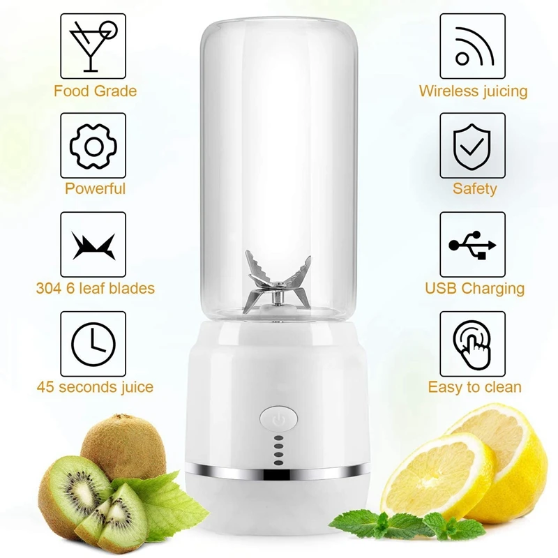 Mini Blender 4000Mah,400Ml Personal Smoothie Maker With USB Rechargeable,For Juice,Smoothie Milkshake
Mini Blender 4000Mah,400Ml Personal Smoothie Maker With USB Rechargeable,For Juice,Smoothie Milkshake