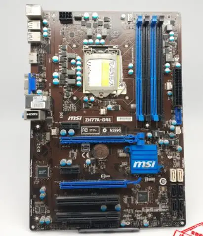 original motherboard for MSI ZH77A-G41 DDR3 LGA 1155 board USB 2.0 for I3 I5 I7 CPU H77 Desktop motherborad Free shipping
original motherboard for MSI ZH77A-G41 DDR3 LGA 1155 board USB 2.0 for I3 I5 I7 CPU H77 Desktop motherborad Free shipping
