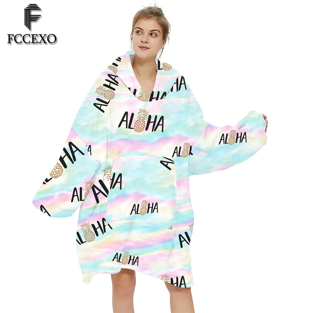 FCCEXIO Blanket With Sleeves Oversized Adult Winter Warm Hoodies Print Thicken Blankets Fleece Hooded Men Pullovers For TV Game
FCCEXIO Blanket With Sleeves Oversized Adult Winter Warm Hoodies Print Thicken Blankets Fleece Hooded Men Pullovers For TV Game