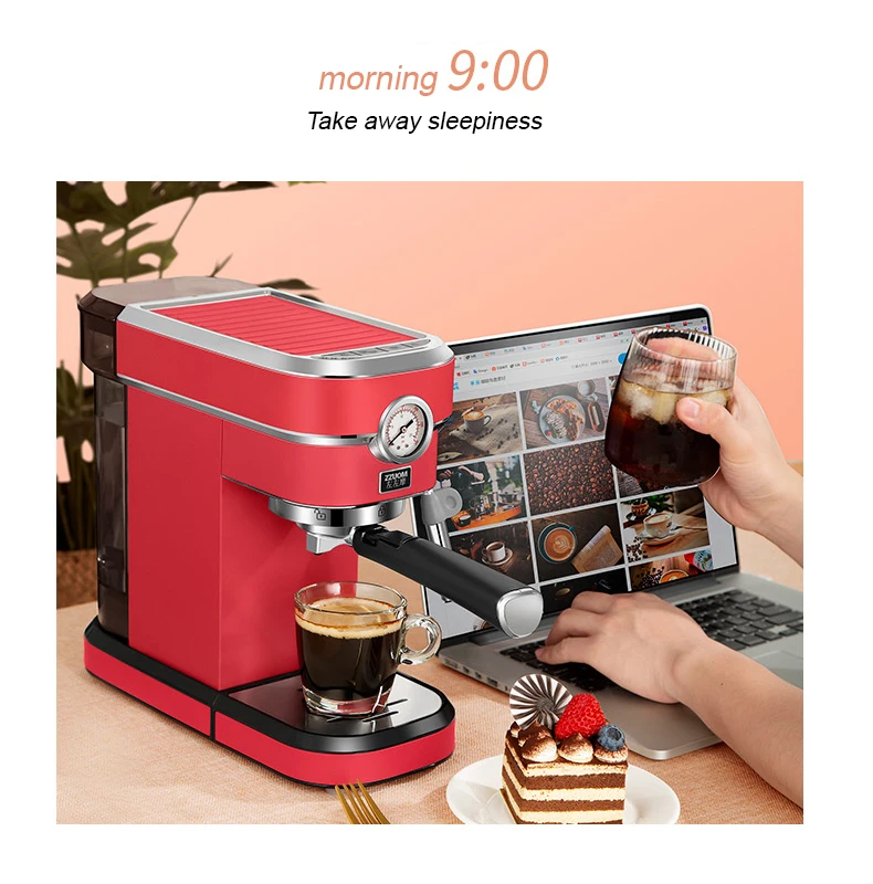 

Anjielosmart Coffee maker 15 Bar Espresso Automatic Coffee Machine with Milk Frothier for Cappuccino Mocha Latte or Americano