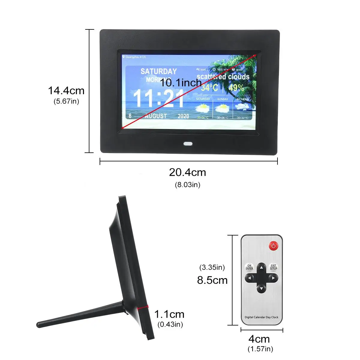 CE Certification 10.1inch WiFi Digital Alarm Clock Time Date Month Year LED display Weather Forecast Clock UK US AU EU Plug
CE Certification 10.1inch WiFi Digital Alarm Clock Time Date Month Year LED display Weather Forecast Clock UK US AU EU Plug