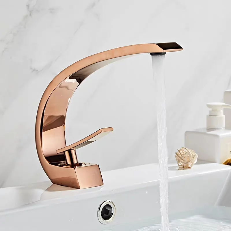 Basin Faucet Modern Bathroom Mixer Tap Black/Gold Wash Basin Faucet Single Handle Hot And Cold Waterfall Faucet
Basin Faucet Modern Bathroom Mixer Tap Black/Gold Wash Basin Faucet Single Handle Hot And Cold Waterfall Faucet
