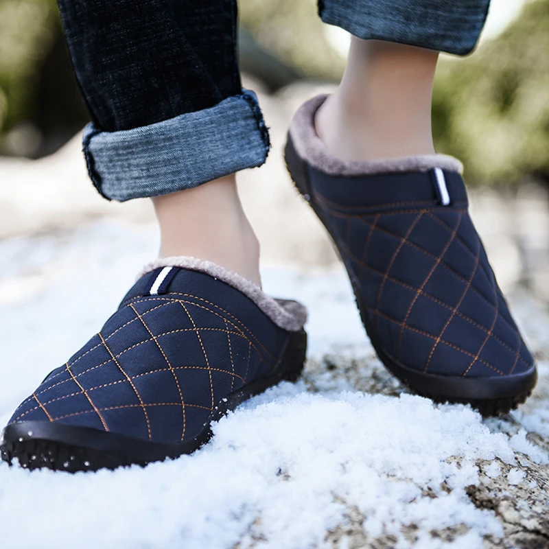 Men Slippers Home Synthetic Waterproof Winter Slippers for Man Gingham Male Slippers Plush Rubber Indoor Shoes Warm Slippers
Men Slippers Home Synthetic Waterproof Winter Slippers for Man Gingham Male Slippers Plush Rubber Indoor Shoes Warm Slippers