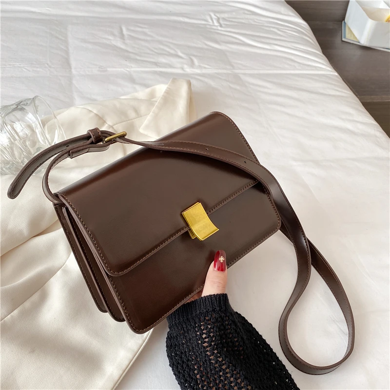 Vintage Small Crossbody Bags For Women Unique Design Lock Female Flap High Quality PU Leather Shoulder Bags Winter 2021
Vintage Small Crossbody Bags For Women Unique Design Lock Female Flap High Quality PU Leather Shoulder Bags Winter 2021
