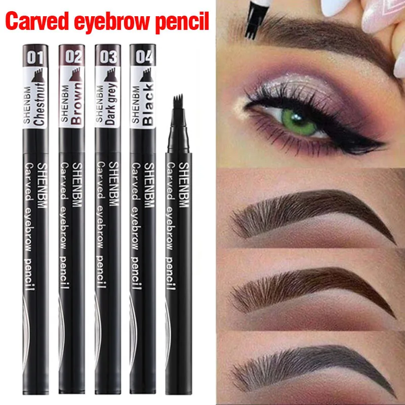 SHENBM Eyebrow Pen 4 Four-claw Eye Brow Tint Makeup Waterproof Natural Brown Black Grey Eyebrow Pencil Brush Cosmetics TSLM2
SHENBM Eyebrow Pen 4 Four-claw Eye Brow Tint Makeup Waterproof Natural Brown Black Grey Eyebrow Pencil Brush Cosmetics TSLM2