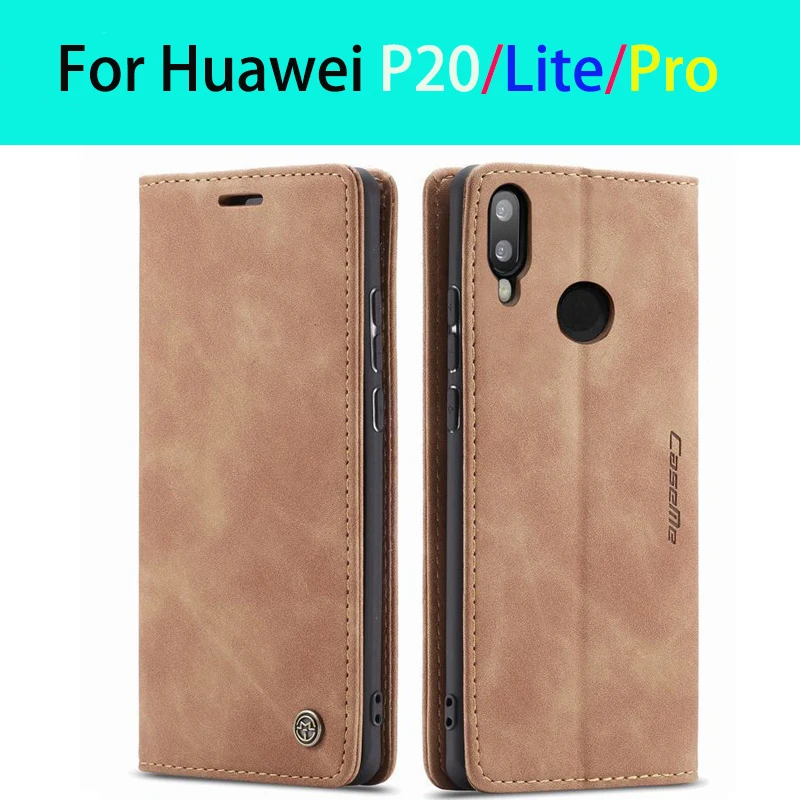 

Case For Huawei P20 Pro Lite Magnetic Flip Luxury Plain Matte Leather Wallet Bumper Phone Cover For Huawei P 20 On P20lite Coque