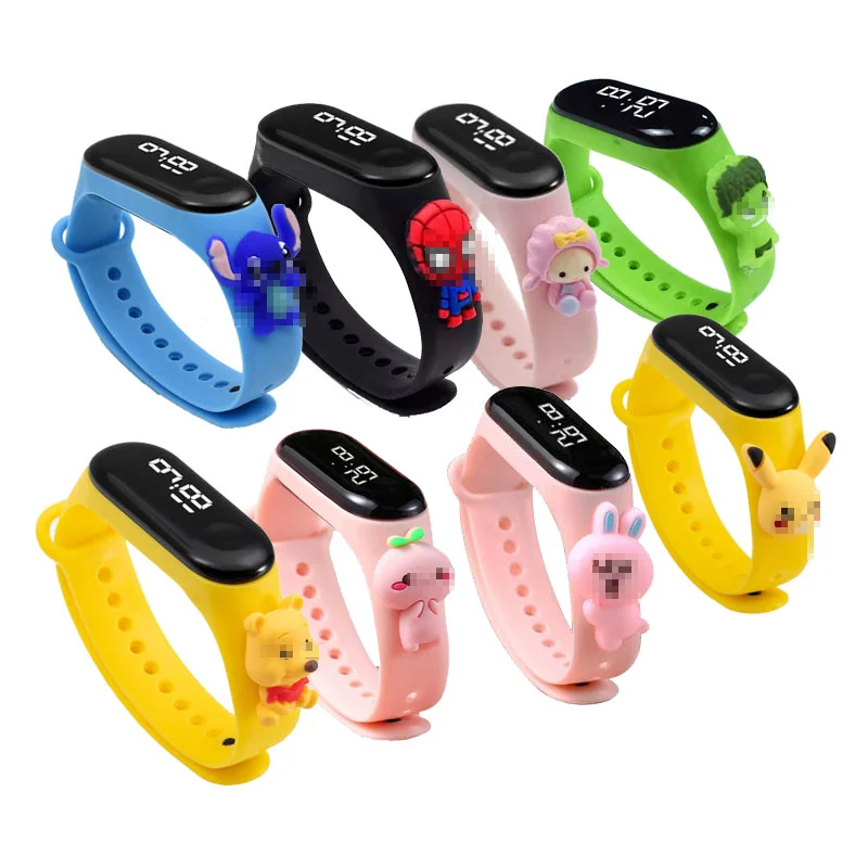 Часы светодиодные электронные детские, милые водонепроницаемые наручные, с мультяшным рисунком для девочек и мальчиков
Часы светодиодные электронные детские, милые водонепроницаемые наручные, с мультяшным рисунком для девочек и мальчиков
