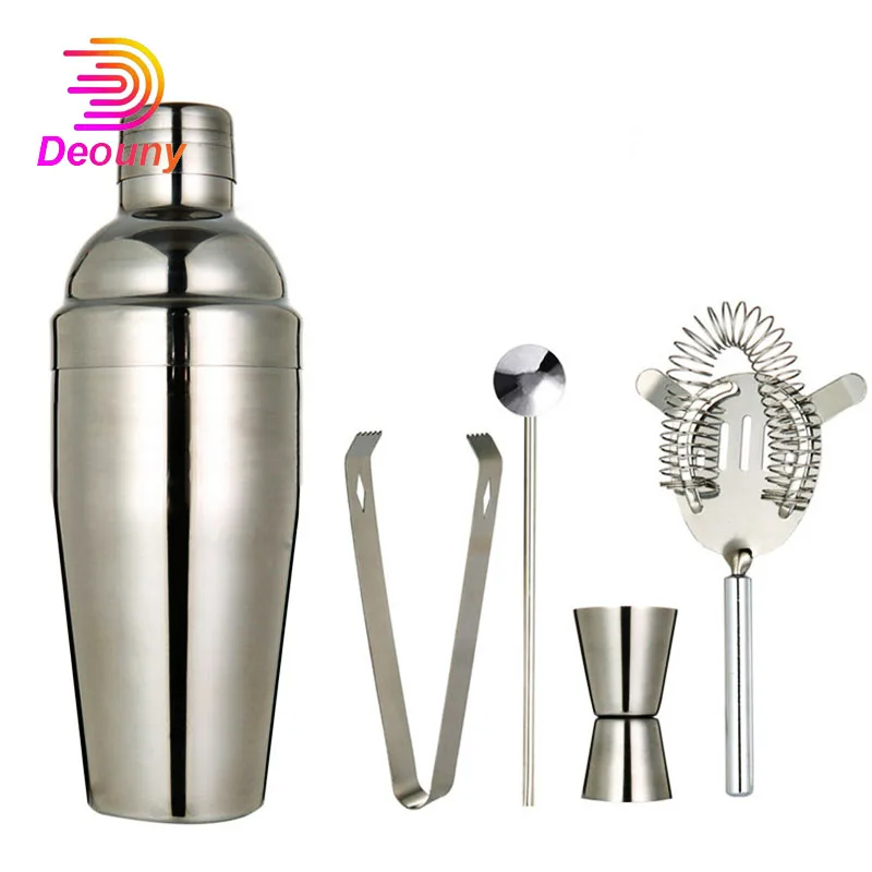 DEOUNY 5PCS Boston Cocktail Shaker Bartender Kit With Bar Accessories Strainer Jigger Bar Spoon Metal Straw Ice Tongs Tool Sets
DEOUNY 5PCS Boston Cocktail Shaker Bartender Kit With Bar Accessories Strainer Jigger Bar Spoon Metal Straw Ice Tongs Tool Sets