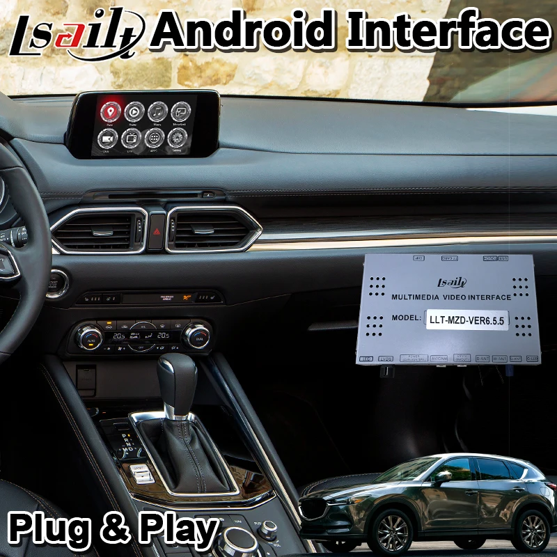 Lsailt Android GPS навигация видео Интерфейс для Mazda CX 5 2016 2020 год с беспроводной carplay android