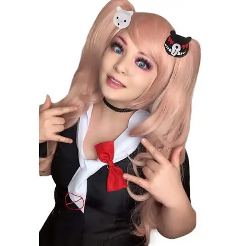 Anime Dangan Ronpa Enoshima Junko Wig Danganronpa Cosplay Costume Heat Resistant Synthetic Hair Wigs + Wig Cap
Anime Dangan Ronpa Enoshima Junko Wig Danganronpa Cosplay Costume Heat Resistant Synthetic Hair Wigs + Wig Cap