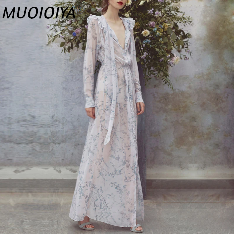 Runway Dress Summer Luxury Designers Women High Quality Spring Summer Ladies Long Sleeve Elegant Sexy Chiffon Maxi Party Vestido
Runway Dress Summer Luxury Designers Women High Quality Spring Summer Ladies Long Sleeve Elegant Sexy Chiffon Maxi Party Vestido