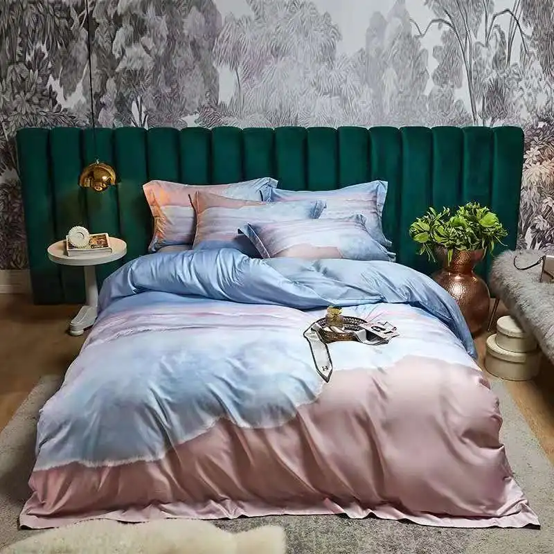 New home textile 4- piece set 60s digital printed long staple cotton bedding trend large edition series
New home textile 4- piece set 60s digital printed long staple cotton bedding trend large edition series