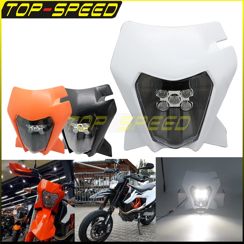 White/black/orange LED 12V 30W Enduro Dual Sport E-MARK E8 Headlight LED For 150 XC-W 250 XC-W 250 XC-W TPI 300 EXC TPI 300 XC-W
White/black/orange LED 12V 30W Enduro Dual Sport E-MARK E8 Headlight LED For 150 XC-W 250 XC-W 250 XC-W TPI 300 EXC TPI 300 XC-W