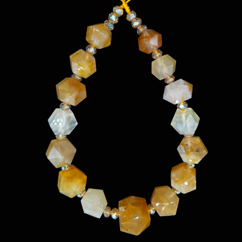 15-25 X18-30mm Wholesale Natural Gemstone Citrine crystal Quartz Column Hexagonal Bead Strands for Jewelry DIY
15-25 X18-30mm Wholesale Natural Gemstone Citrine crystal Quartz Column Hexagonal Bead Strands for Jewelry DIY