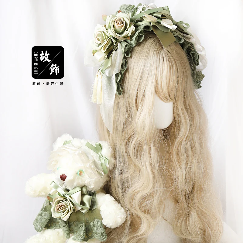 Mori Girl Sweet Lolita Green Grass Series Handmade Retro Bow Lace Headwear KC Flower pill Hairpin Hairband Straw Hat Cosplay Mor
Mori Girl Sweet Lolita Green Grass Series Handmade Retro Bow Lace Headwear KC Flower pill Hairpin Hairband Straw Hat Cosplay Mor