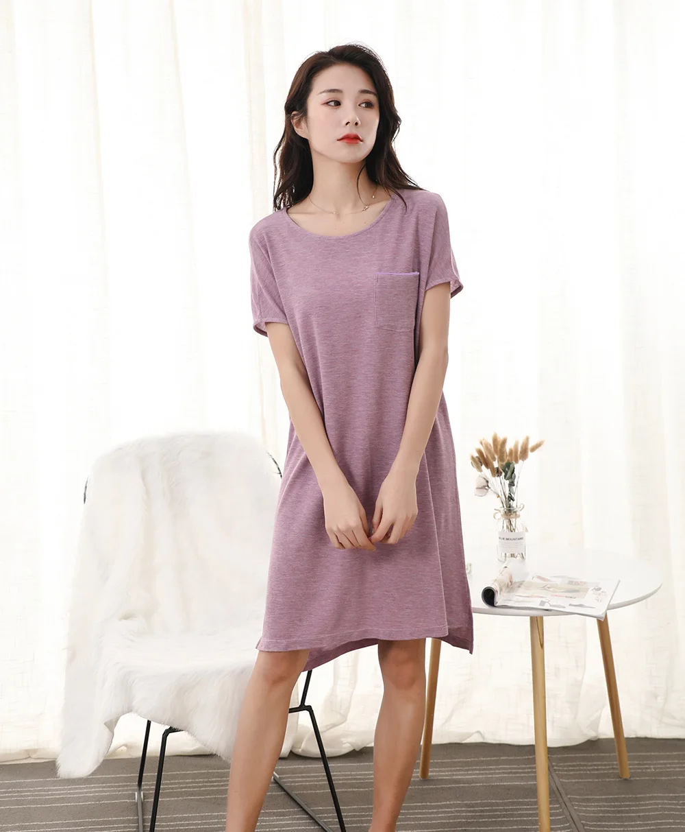 Female Autumn Cotton Pajamas Loose Big Yards with Short Sleeves Short-sleeved Summer Leisurewear Skirt Nachtkleding Vrouwen
Female Autumn Cotton Pajamas Loose Big Yards with Short Sleeves Short-sleeved Summer Leisurewear Skirt Nachtkleding Vrouwen