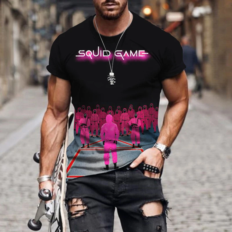 Men's T-Shirt Fashion Printing Large Size Squid Game Series Short Sleeve O-Neck Summer New Walking Sports Breathable
Men's T-Shirt Fashion Printing Large Size Squid Game Series Short Sleeve O-Neck Summer New Walking Sports Breathable