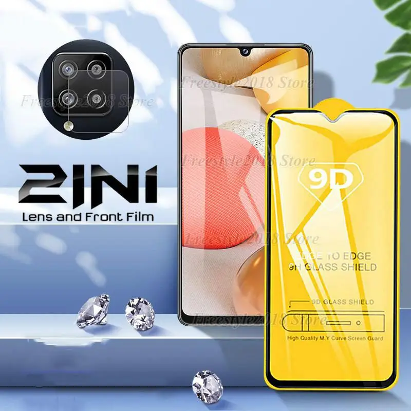9D стекло для Samsung Galaxy A12 защитное с защитой объектива камеры Samsang A42 A32 A51 A71 M31 S S20fe