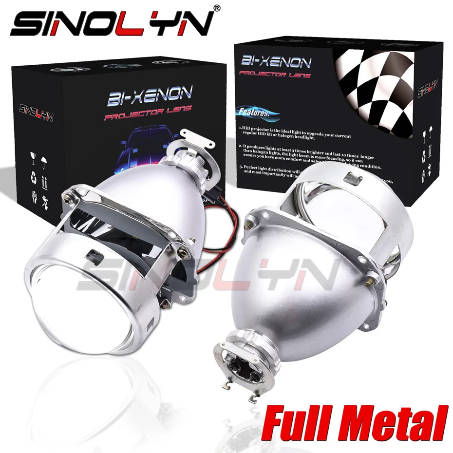 Биксеноновый проектор Sinolyn H4 H7 линзы 2 5 для фар H1 HID автомобильных аксессуары