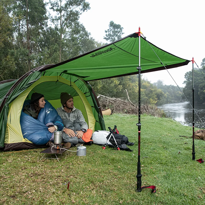 Naturehike Double pole 2 person tunnel tent Camping Tent 20D Waterproof One Room 2.6kg Ultralight 4-Season Travel Tent