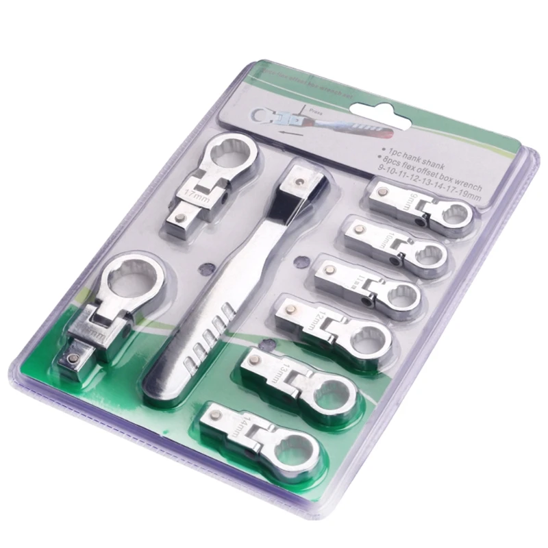 Oscillating Head Interchangeable Torx Wrench Set Oscillating Wrench 180 Rotating Torx G-ear Wrench 9-piece
Oscillating Head Interchangeable Torx Wrench Set Oscillating Wrench 180 Rotating Torx G-ear Wrench 9-piece