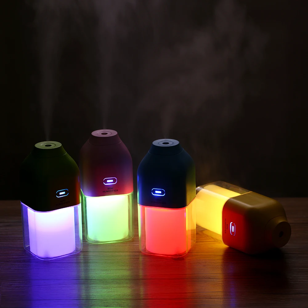 Portable Mini Air Humidifier 1200MA Rechargeable Built-in Lithium Battery Ultrasonic Water Atomizer with LED Light Mist Maker 
Portable Mini Air Humidifier 1200MA Rechargeable Built-in Lithium Battery Ultrasonic Water Atomizer with LED Light Mist Maker