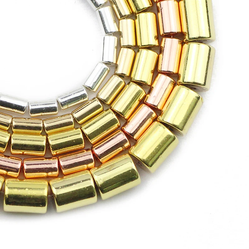 Cylinder Gold color Natural Stone Hematite Round Spacer Loose Beads For Jewelry Making DIY Bracelet Pendant Accessories 2/4/6MM
Cylinder Gold color Natural Stone Hematite Round Spacer Loose Beads For Jewelry Making DIY Bracelet Pendant Accessories 2/4/6MM