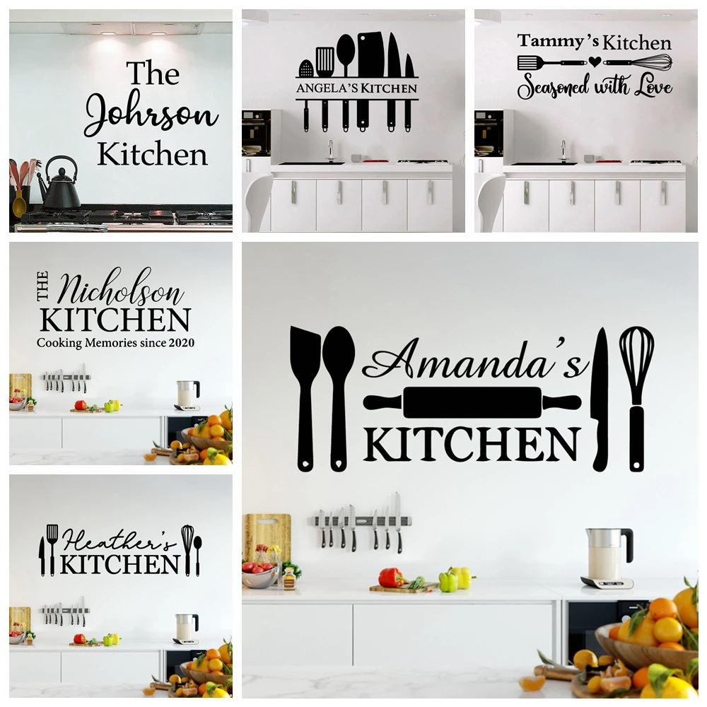 Diy Custom name Kitchen Wall Stickers Home Decoration Accessories For Kitchen Decoration Wall Decal Home Decor
Diy Custom name Kitchen Wall Stickers Home Decoration Accessories For Kitchen Decoration Wall Decal Home Decor