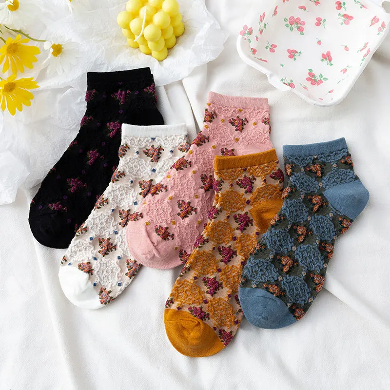 Spring and Summer New Japanese Socks Small Fresh and Sweet Floral Socks Retro Ins Trendy Socks
Spring and Summer New Japanese Socks Small Fresh and Sweet Floral Socks Retro Ins Trendy Socks