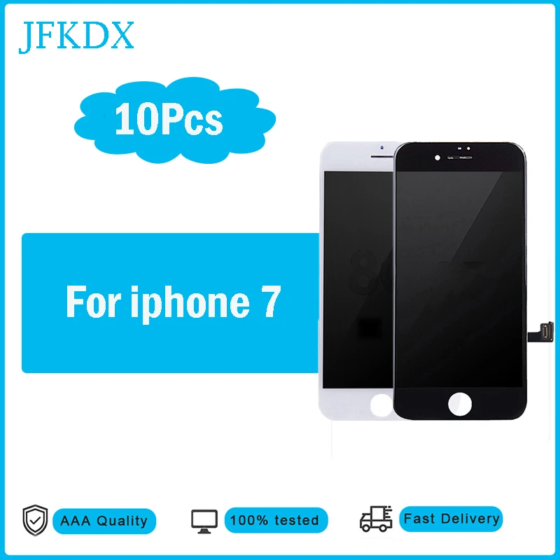 10Pcs/Lot Quality AAA +++ LCD Display Screen For iPhone 7 Replacement Digitizer Assembly Perfect No Dead Pixel 3D Touch Screen 
10Pcs/Lot Quality AAA +++ LCD Display Screen For iPhone 7 Replacement Digitizer Assembly Perfect No Dead Pixel 3D Touch Screen