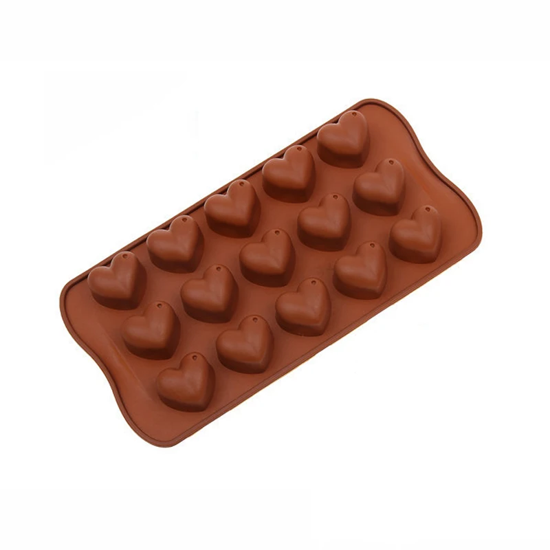 3D Love Heart Chocolate Mold Silicone Cake Mold Decoration Tool Nonstick Jelly Pudding Sugarcraft Mould DIY Kitchen Bakeware