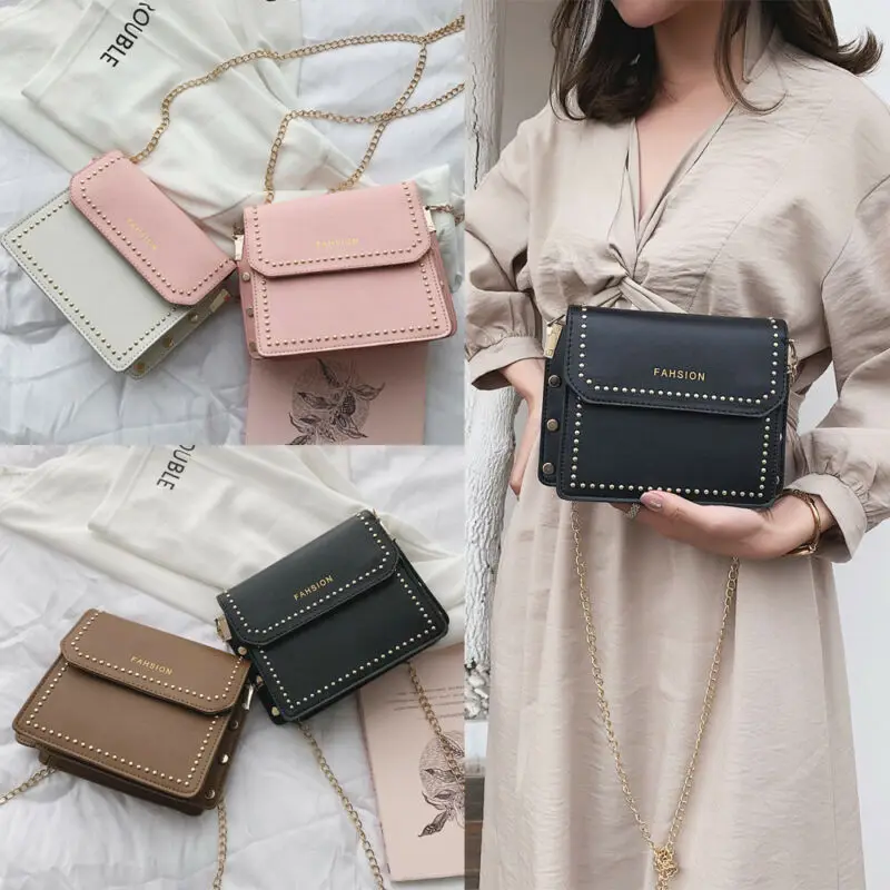 2019 Newest Hot Brand Design Women Leather Handbag Shoulder Lady Cross Body Bag Tote Messenger Satchel Purse Rivet Chain Decor
2019 Newest Hot Brand Design Women Leather Handbag Shoulder Lady Cross Body Bag Tote Messenger Satchel Purse Rivet Chain Decor