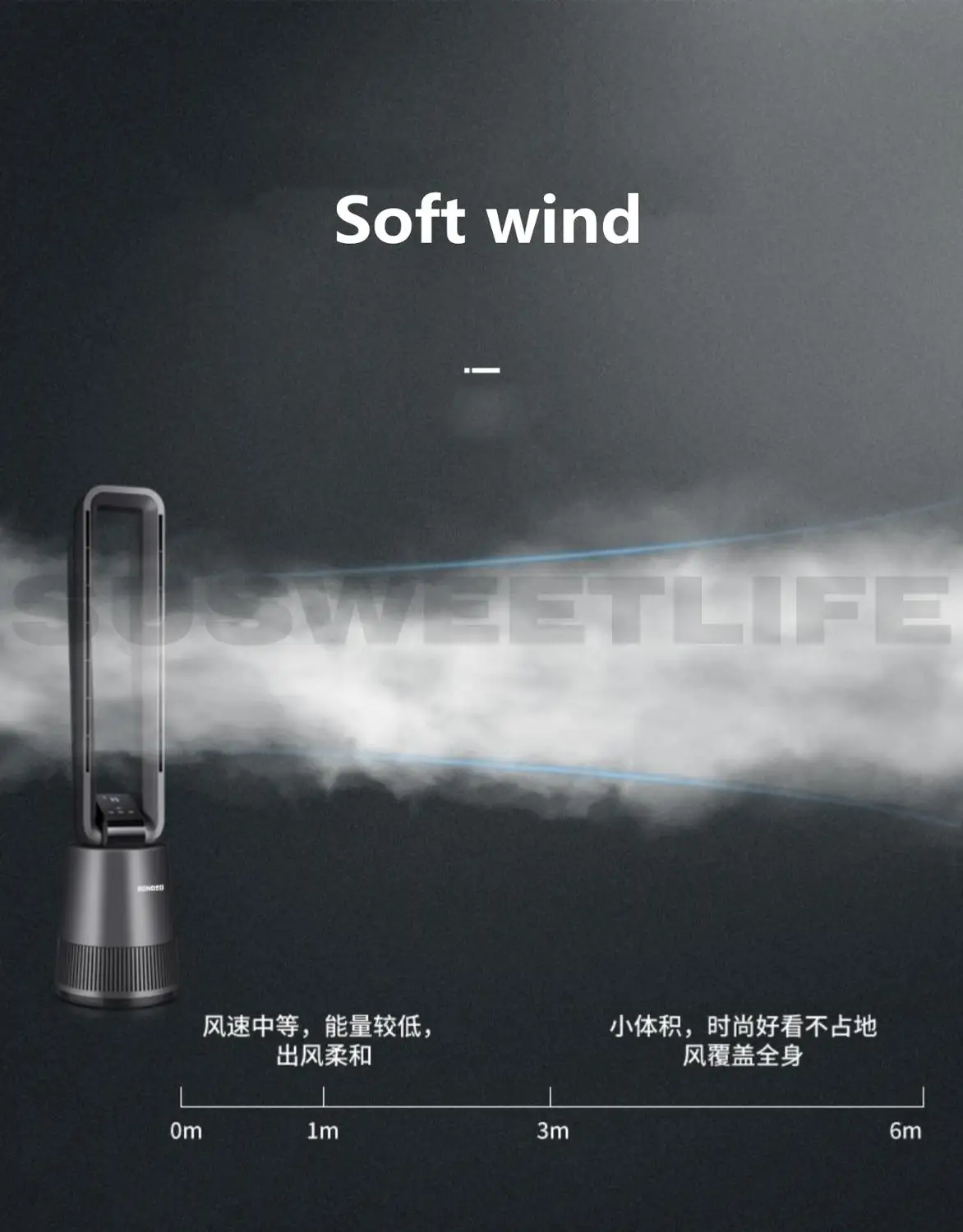 Tower fan household vertical silent negative ion remote control electric fan power saving timing shaking head leafless fan
Tower fan household vertical silent negative ion remote control electric fan power saving timing shaking head leafless fan