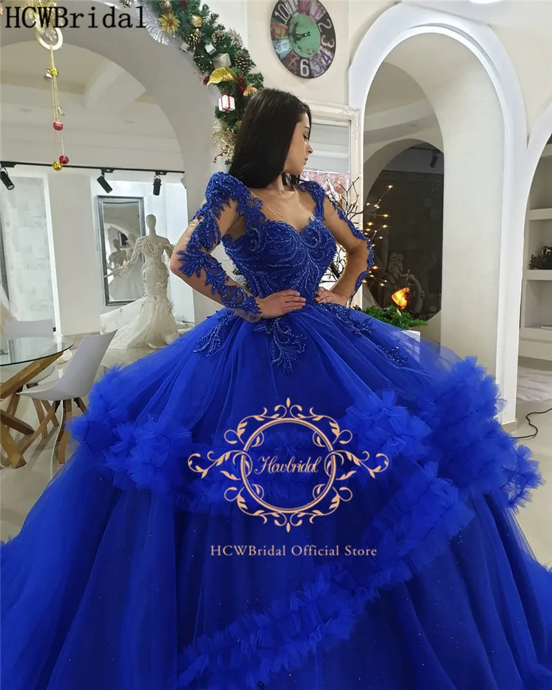 Long Sleeve Ball Gown Evening Dress Ruffles Tiered Beading Tulle Puffy Occasion Dresses Customize Women Wedding Party Gowns Long
Long Sleeve Ball Gown Evening Dress Ruffles Tiered Beading Tulle Puffy Occasion Dresses Customize Women Wedding Party Gowns Long